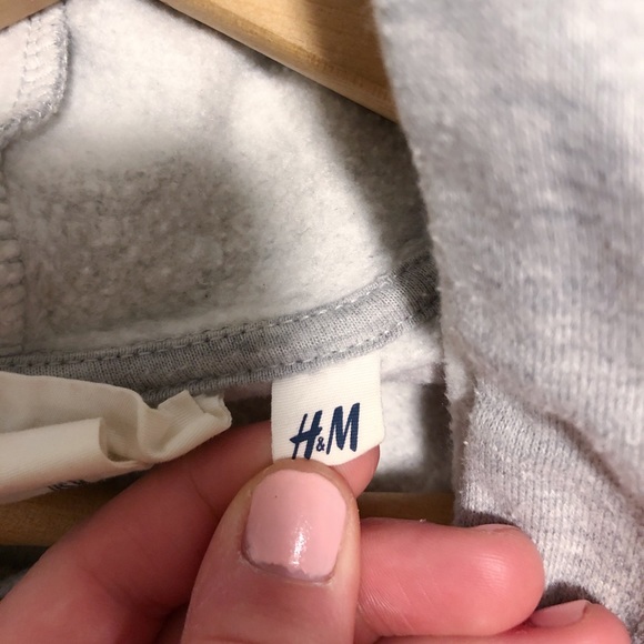 H&M floral grey fashionable hoodie - Picture 7 of 8